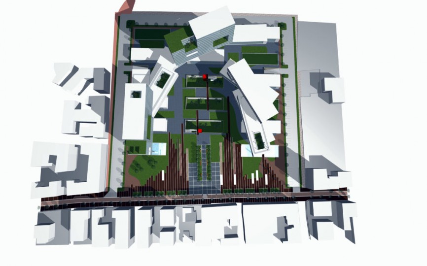 piazza 3D plan