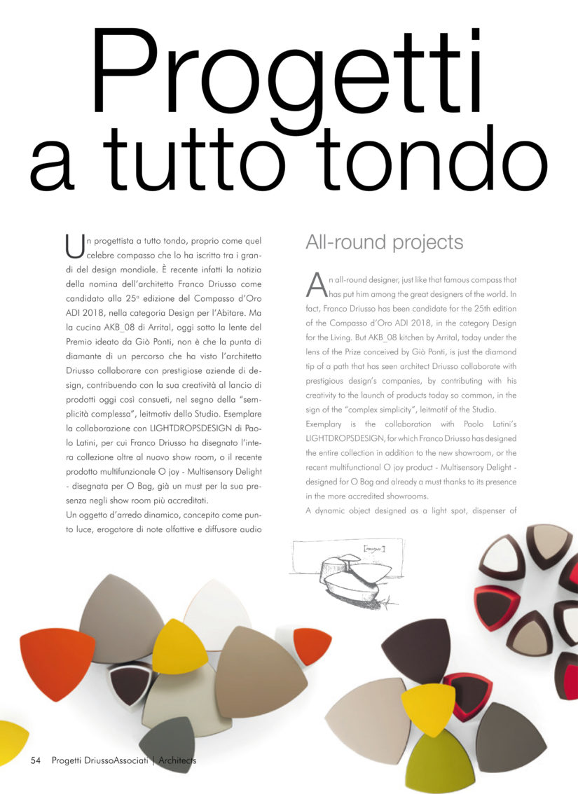 Pubblicazione articolo su ATELIER lifestyle e design