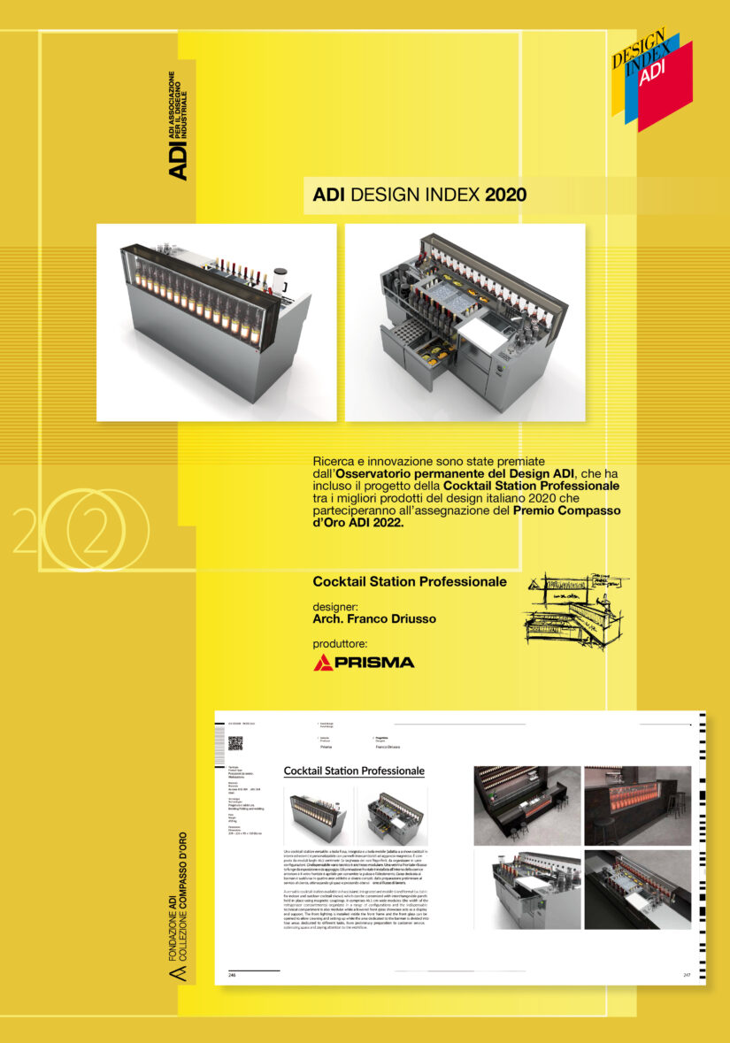 COCKTAIL STATION PROFESSIONALE di PRISMA entra nell’ADI INDEX 2020