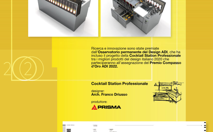 COCKTAIL STATION PROFESSIONALE di PRISMA entra nell’ADI INDEX 2020